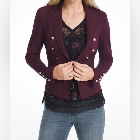 White House Black Market Jackets & Blazers - WHBM White House Black Market Cabernet Sid Military Style Ponte
Jacket